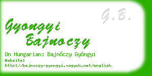 gyongyi bajnoczy business card
