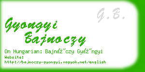 gyongyi bajnoczy business card